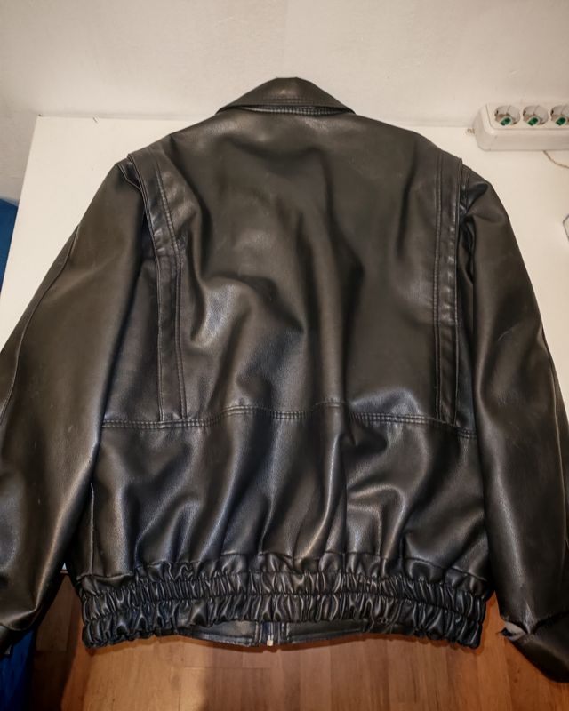 Giacca marrone scuro in pelle 