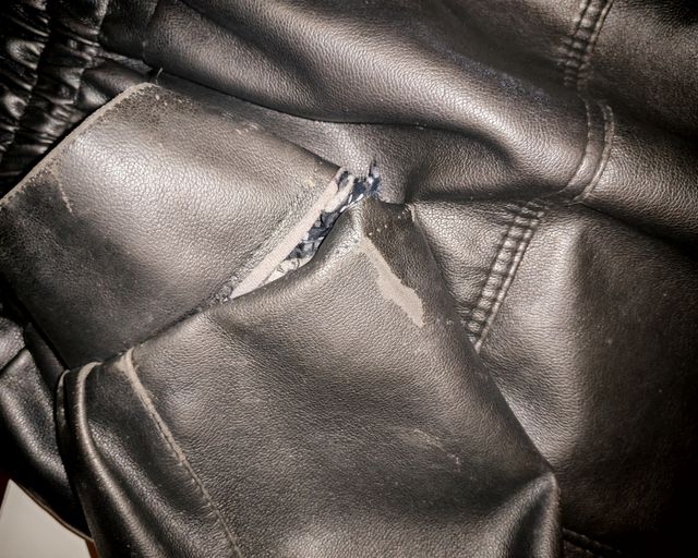 Giacca marrone scuro in pelle 