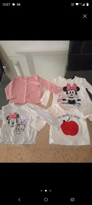 Minicuna + 4 + ropa + carro paquetes de pañales