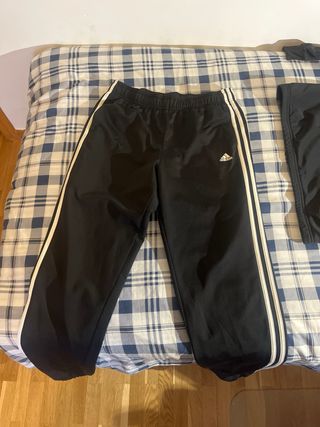 Conjunto Deportivo Adidas Negro Gris Blanco 