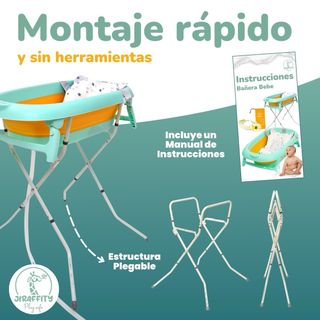 Bañera bebé plegable JIRAFFITY con patas