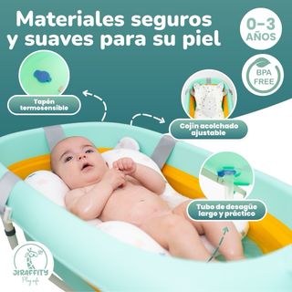 Bañera bebé plegable JIRAFFITY con patas