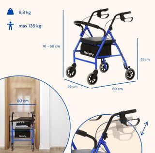 Andador Geriafy 4 ruedas con freno