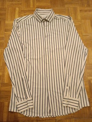 Camisa Zara Rayas Negras Talla M