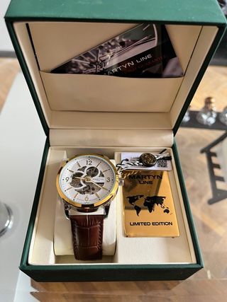 Martyn Line Reloj Automático Dorado y Marrón
