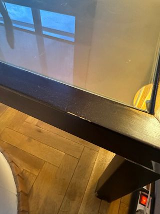 Mesa de centro o rinconera madera y cristal