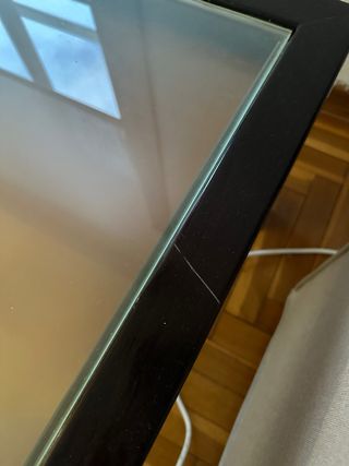 Mesa de centro o rinconera madera y cristal