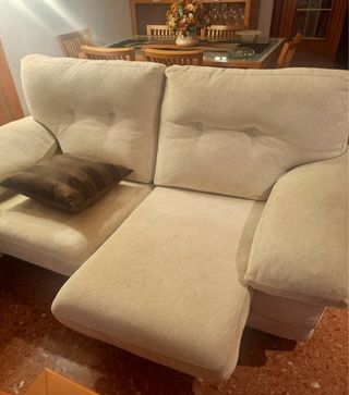 Sofá de 2 plazas beige 