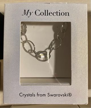 Collar, Pendiente y Pulsera Swarovski Morado/Plata