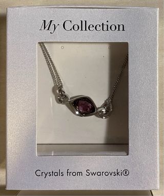 Collar, Pendiente y Pulsera Swarovski Morado/Plata