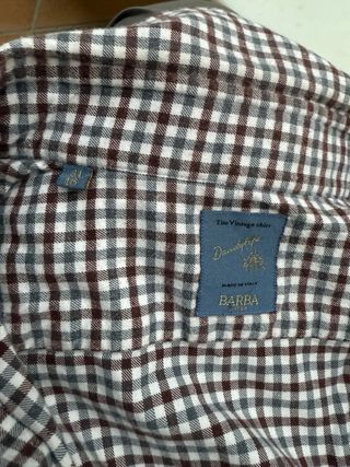 Camisa BARBA cuadros marrón Talla L