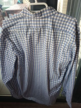 Camisa Zara cuadros azul y blanco Talla L