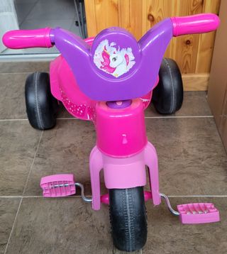 Triciclo infantil rosa con unicornio