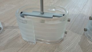 Lámpara de techo acero y cristal
