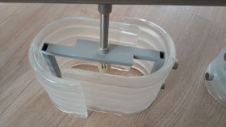 Lámpara de techo acero y cristal