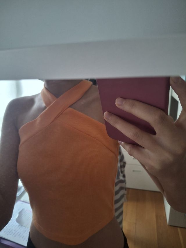 Top naranja Shein talla única sin usar