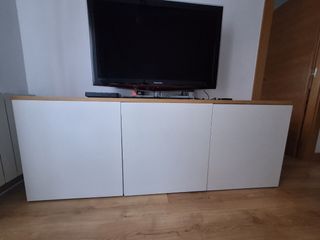 Mueble TV Besta Ikea Blanco con Encimera