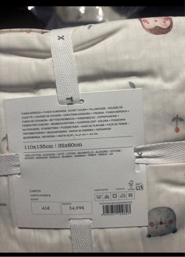 Funda nórdica bebé con estampado de perros