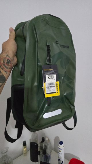 Mochila Cressi Atlantis Dry impermeable verde