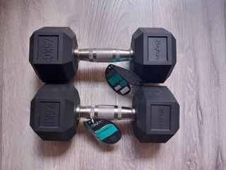 Juego 2 mancuernas exagonales 7,5kg NUEVAS
