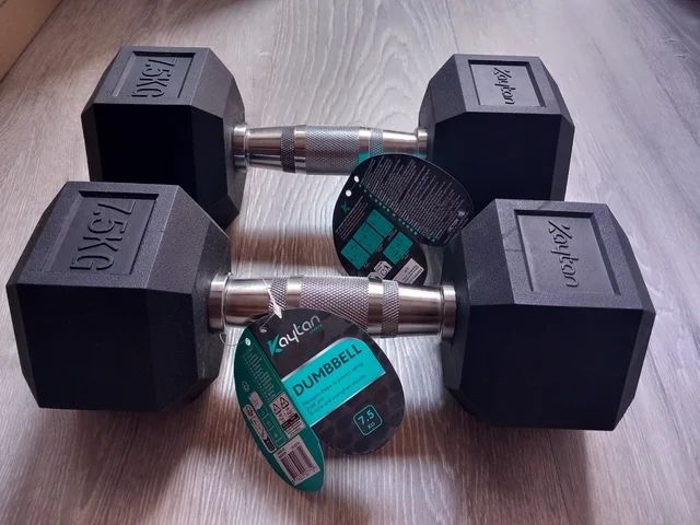 Juego 2 mancuernas exagonales 7,5kg NUEVAS