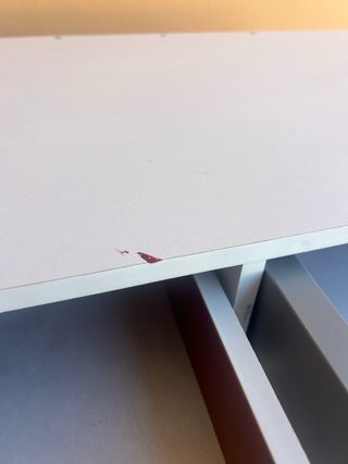 Mesa auxiliar nórdica blanca y madera
