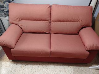 Sofá cama 2 plazas rosa y rojo