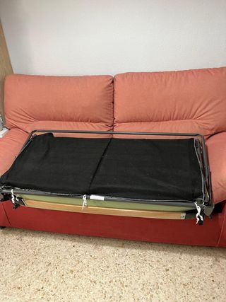 Sofá cama 2 plazas rosa y rojo
