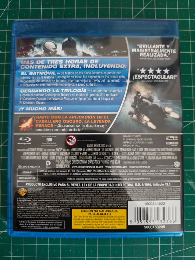 Blu-ray O Cavaleiro das Trevas A Lenda Renasce