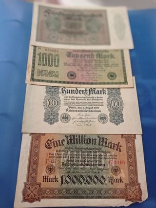 Lote 4 Billetes Alemanes Antiguos
