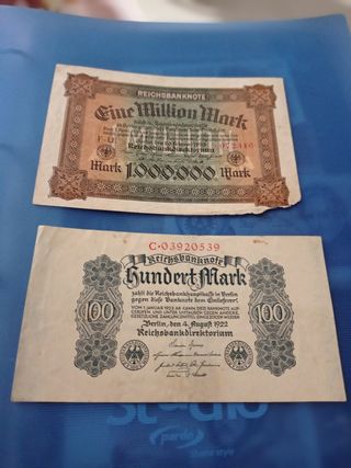 Lote 4 Billetes Alemanes Antiguos