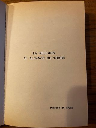 La religión al alcance de todos