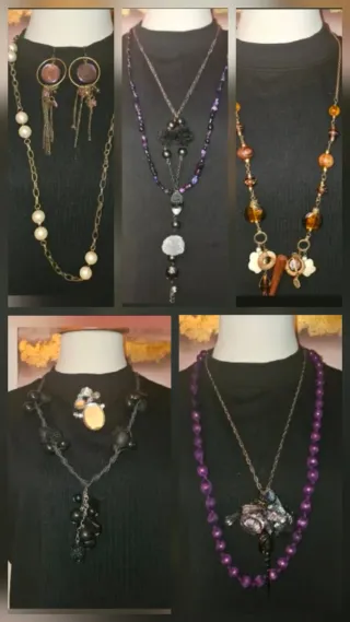 Lote bisutería variada collares y pendientes