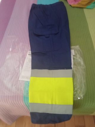 Pantalón de trabajo azul y amarillo