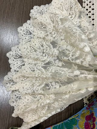 Traje Valenciana + 2 Corpiños Azul Grisaceo 