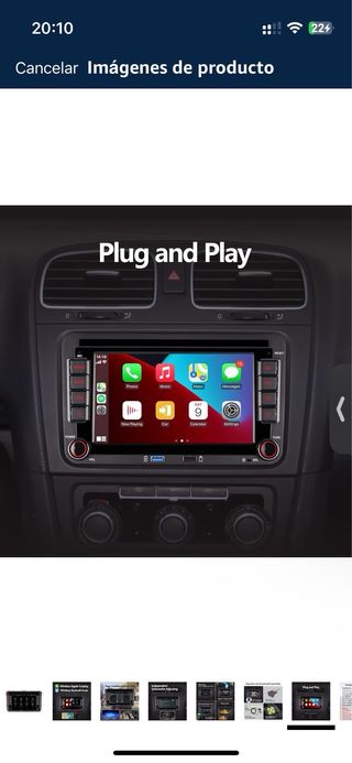 Radio Coche Doble DIN CarPlay Android Auto