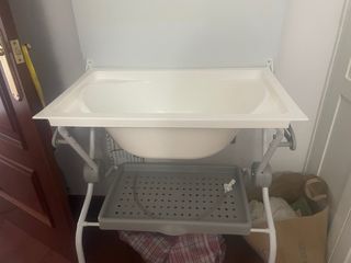 Bañera cambiador para bebé con estrellas