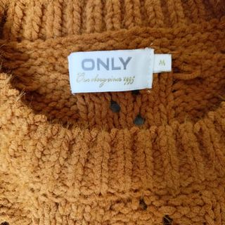 Jersey Only mostaza tejido trenzado