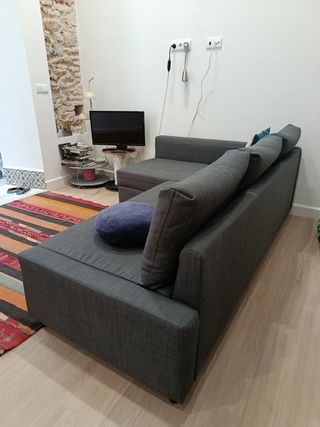 Sofá cama chaise longue gris FRIHETEN CádizCapital