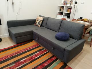 Sofá cama chaise longue gris FRIHETEN CádizCapital