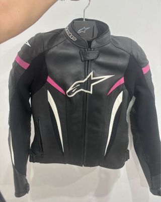 Chaqueta Moto Alpinestars Negra y Rosa XS