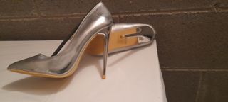 Scarpe eleganti tacco argento