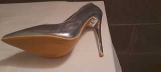 Scarpe eleganti tacco argento