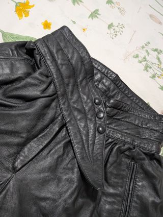 Pantalón Piel Vintage 80s Negro