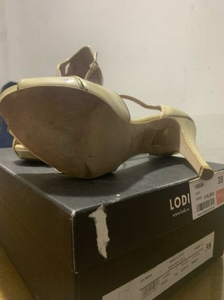 Zapatos de fiesta Lodi tacón 12cm dorados talla 38