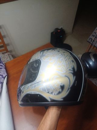 Casco de moto JEB'S negro con diseño