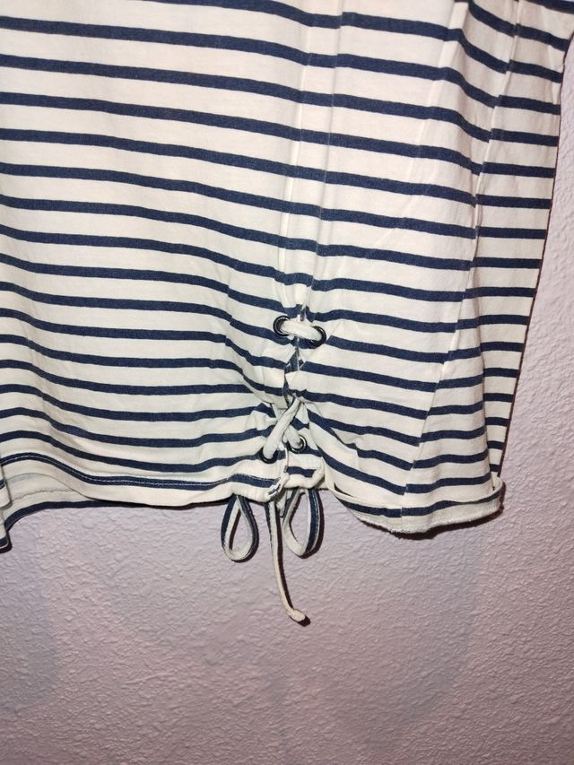 Camiseta CEZZE rayas azul y blanco