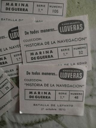 Cromos Lloveras Historia Navegación Guerra