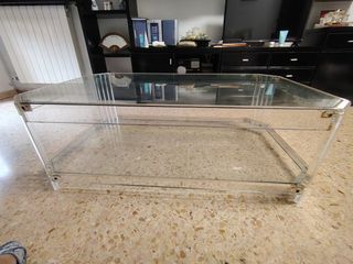 Mesa centro metraquilato y cristal