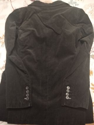 Blazer de pana negro hombre